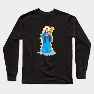 Saint holding a skateboard Long Sleeve T-Shirt